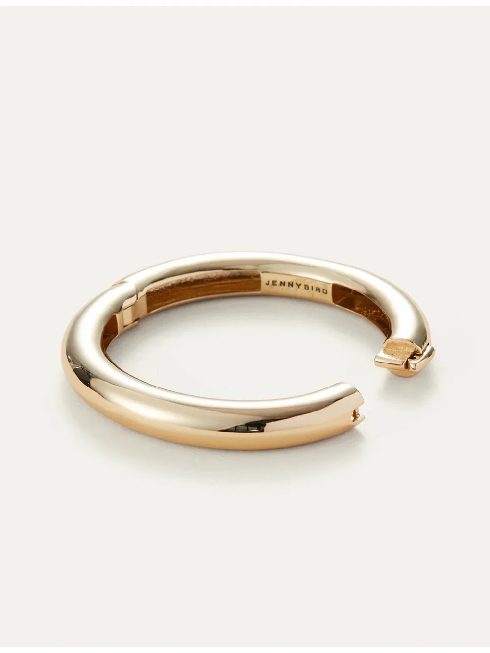 Jenny Bird Polished Gold Hinged Bangle Bracelet
